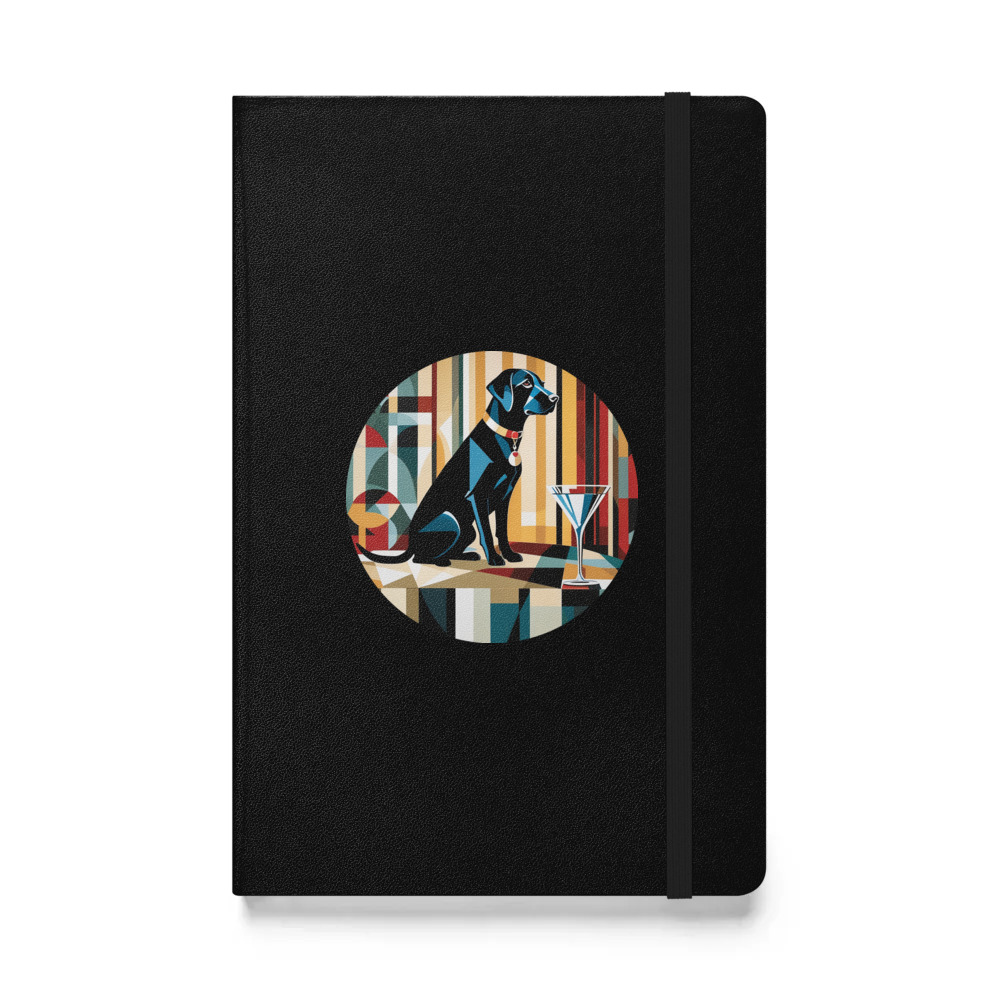 PugMug Custom Black Labrador Retriever Hardcover Bound Notebook