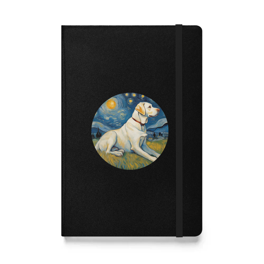 PugMug Custom White Labrador Retriever Hardcover Bound Notebook