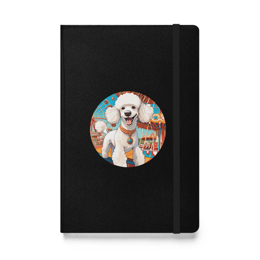 PugMug Custom White Poodle Hardcover Bound Notebook