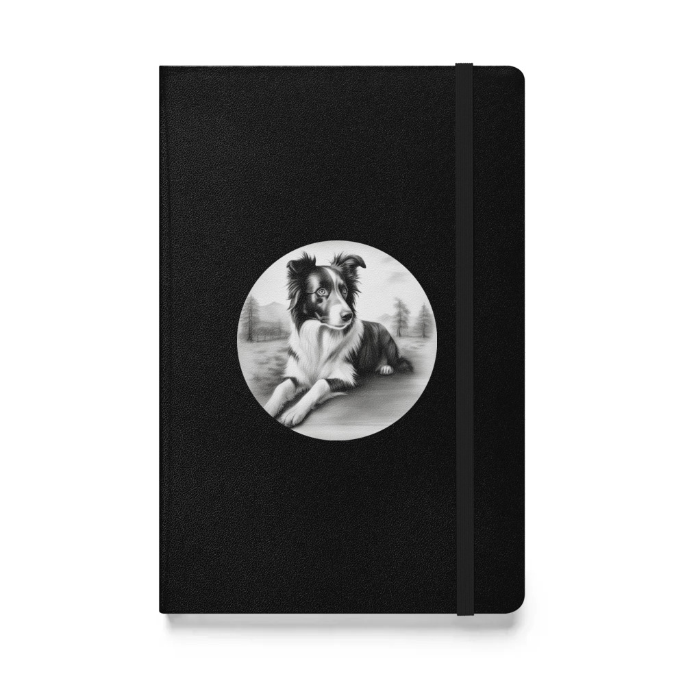 PugMug Custom Border Collie Hardcover Bound Notebook