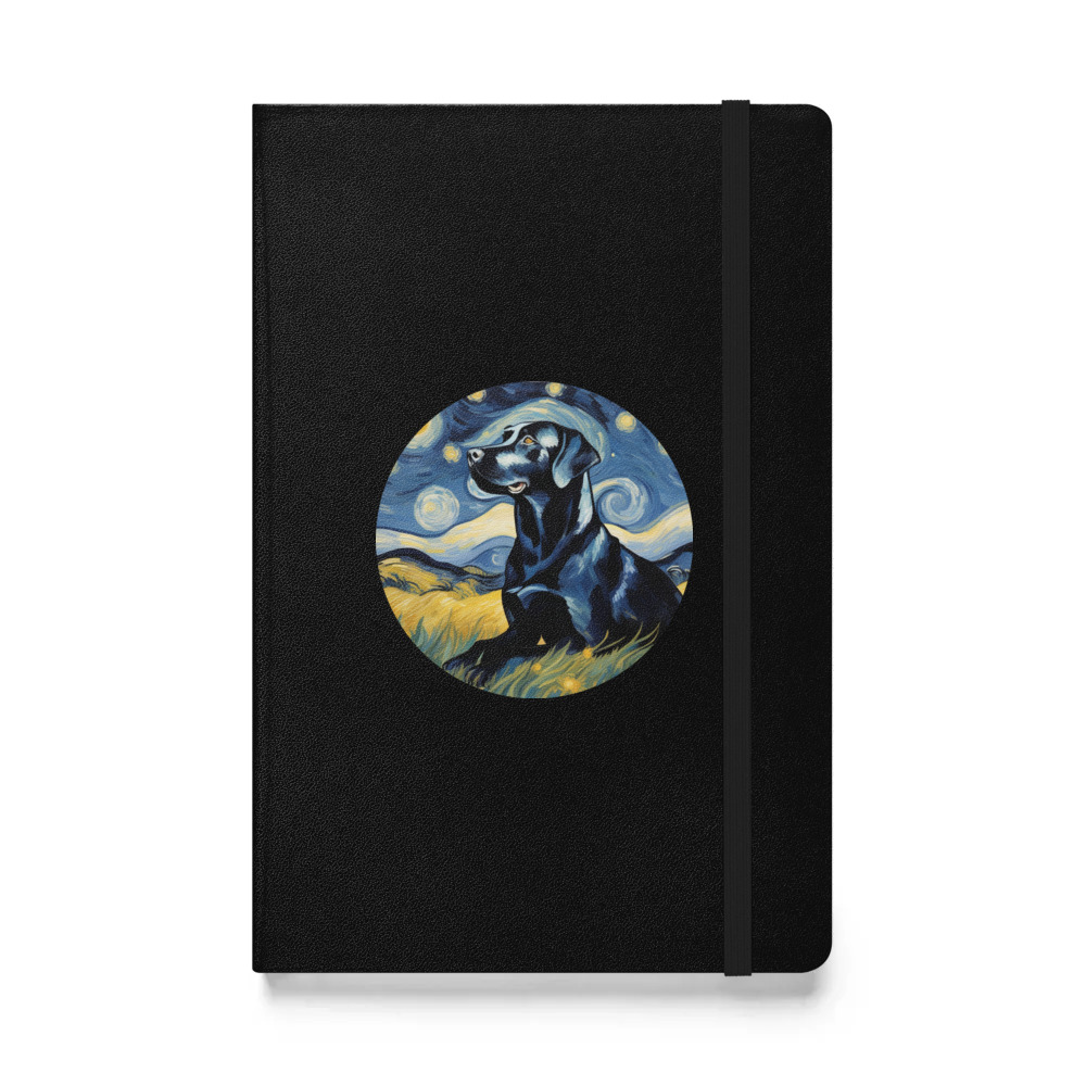 PugMug Custom Black Labrador Retriever Hardcover Bound Notebook