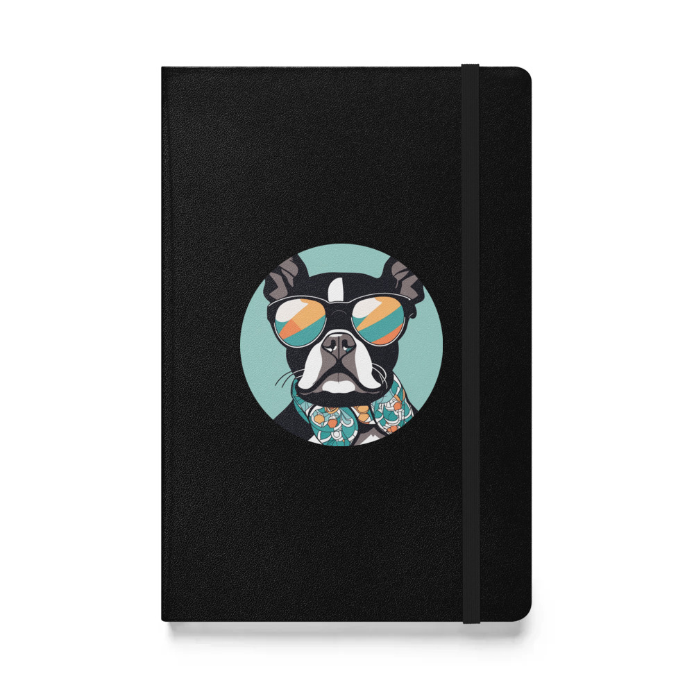PugMug Custom Boston Terrier Hardcover Bound Notebook