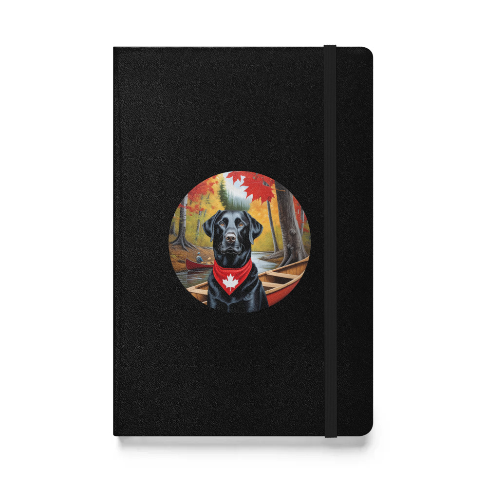 PugMug Custom Black Labrador Retriever Hardcover Bound Notebook