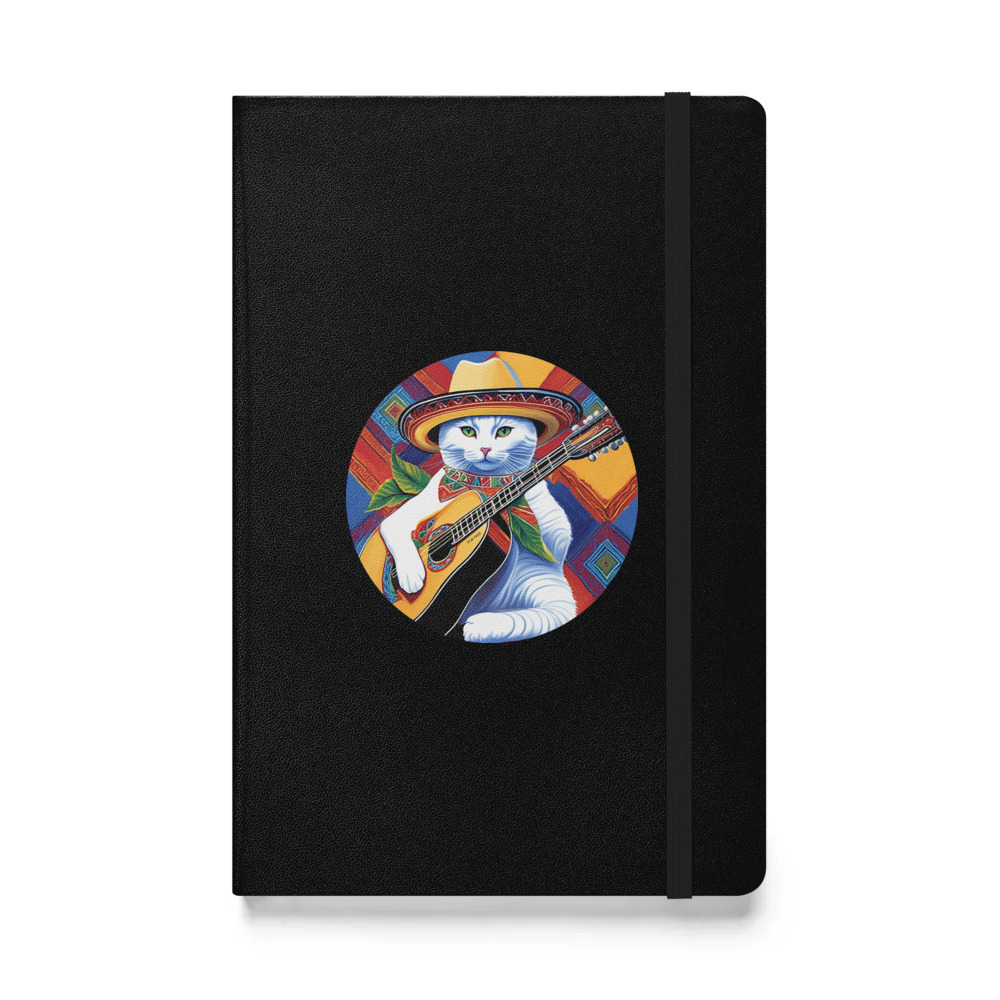 PugMug Custom White Companion Cat Hardcover Bound Notebook