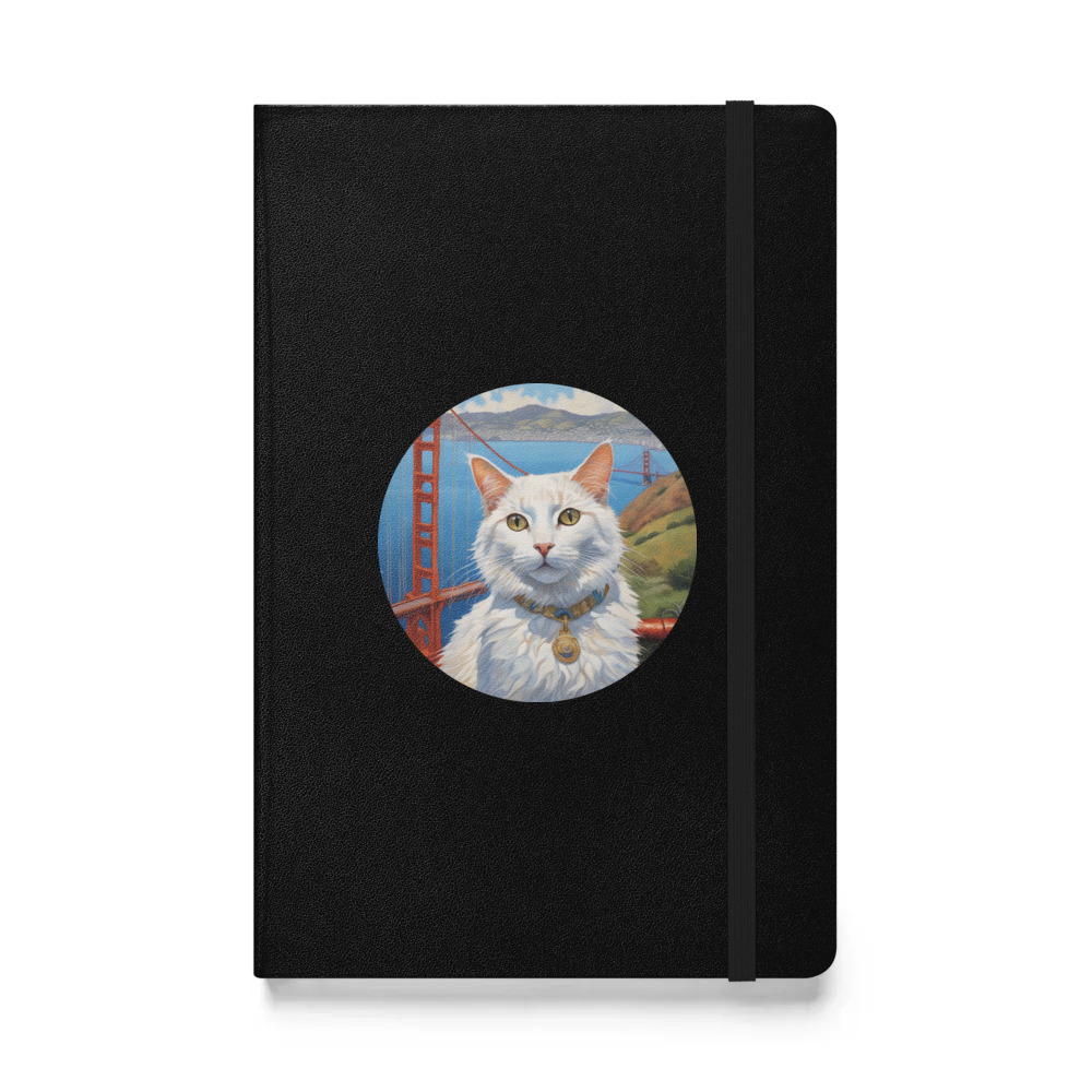PugMug Custom White Companion Cat Hardcover Bound Notebook