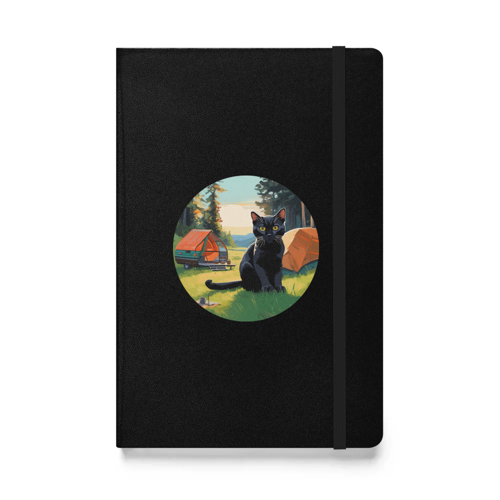 PugMug Custom Black Exotic Cat Hardcover Bound Notebook