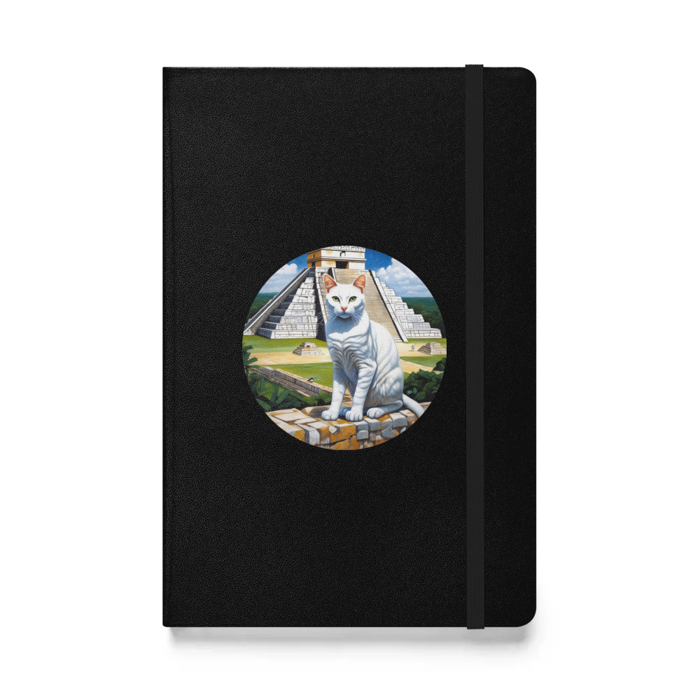 PugMug Custom White Companion Cat Hardcover Bound Notebook