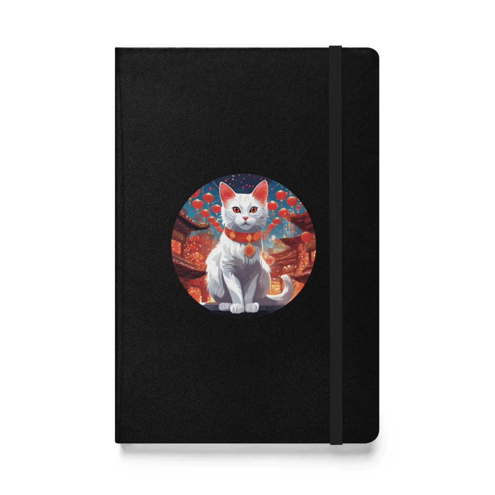 PugMug Custom White Exotic Cat Hardcover Bound Notebook