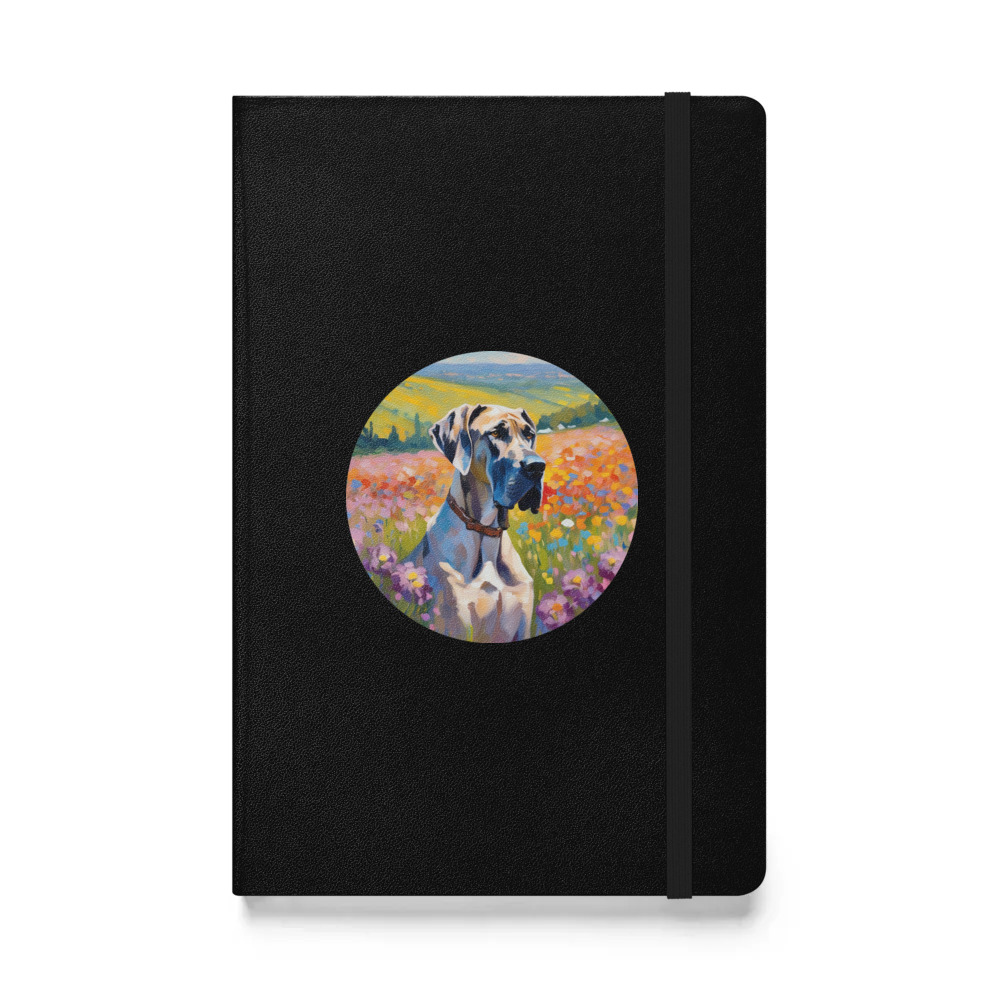 PugMug Custom Great Dane Hardcover Bound Notebook