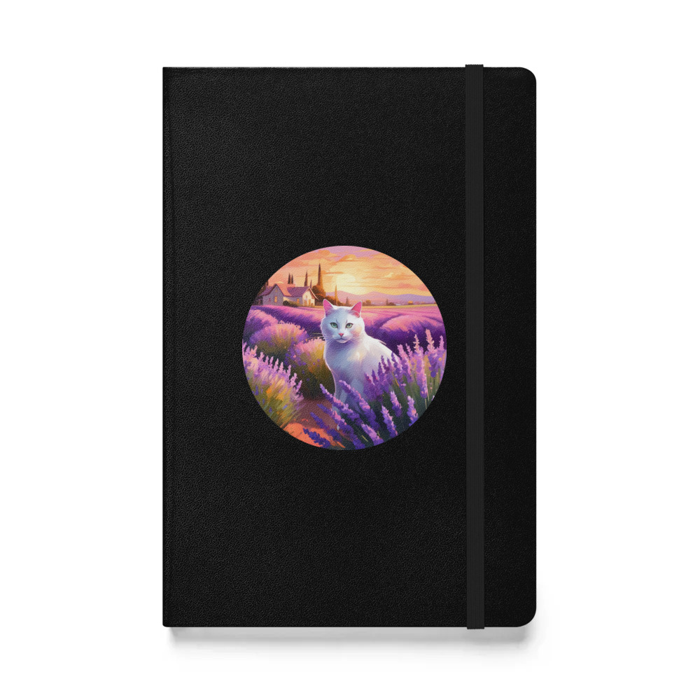 PugMug Custom White Companion Cat Hardcover Bound Notebook