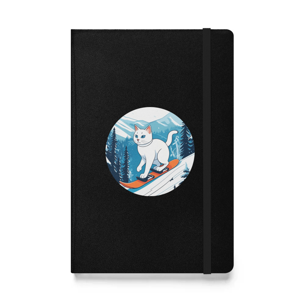 PugMug Custom White Companion Cat Hardcover Bound Notebook