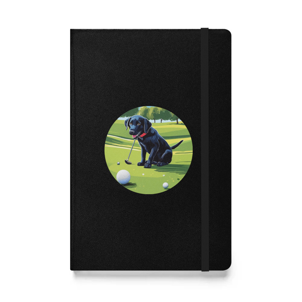 PugMug Custom Black Labrador Retriever Hardcover Bound Notebook