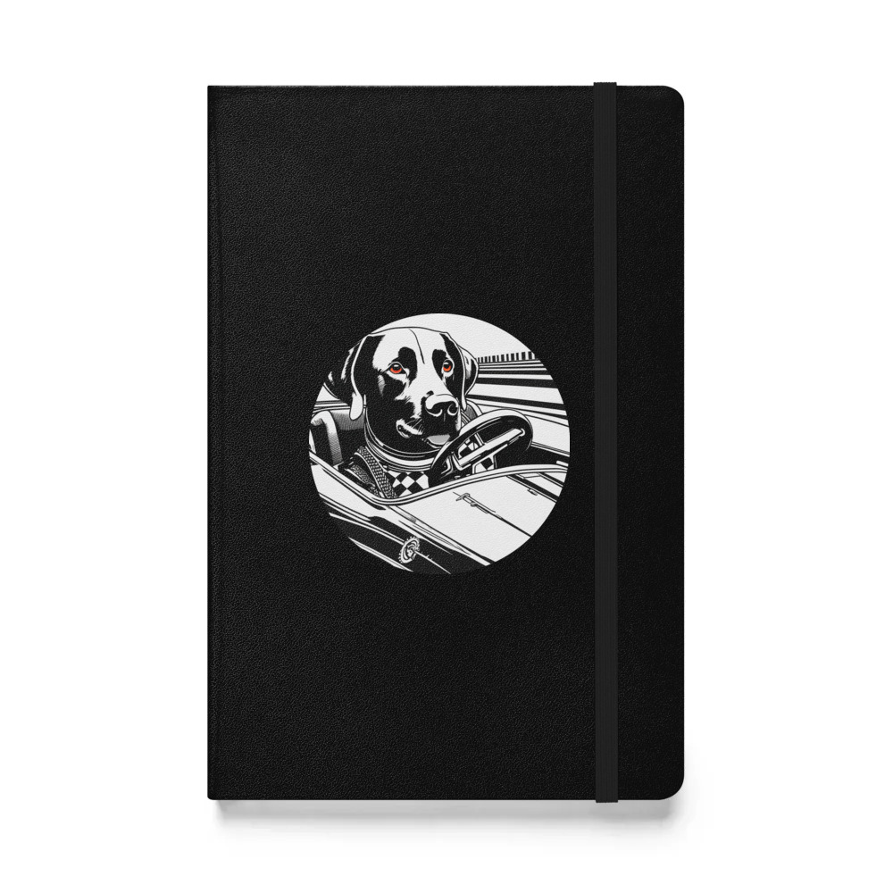PugMug Custom Black Labrador Retriever Hardcover Bound Notebook