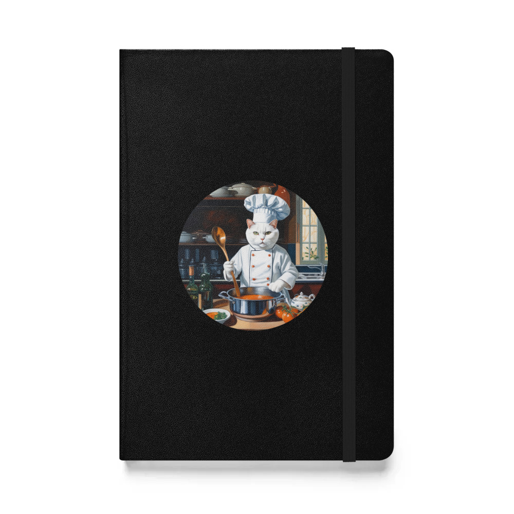 PugMug Custom White Companion Cat Hardcover Bound Notebook