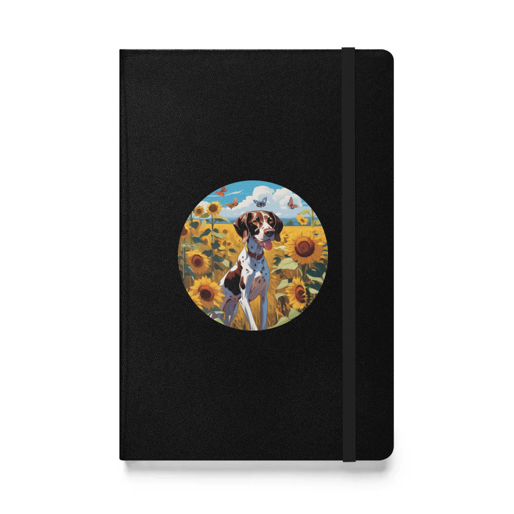 PugMug Custom Pointer Dog Hardcover Bound Notebook