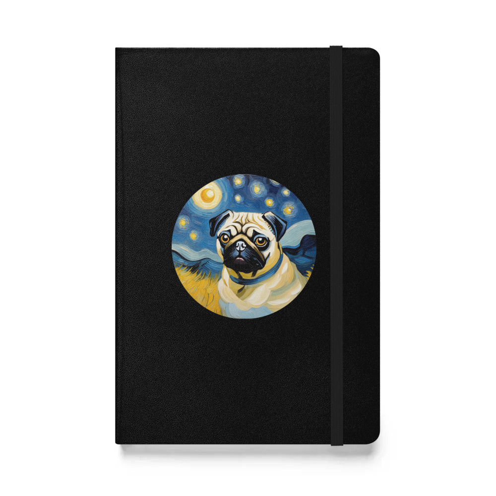 PugMug Custom Pug Hardcover Bound Notebook