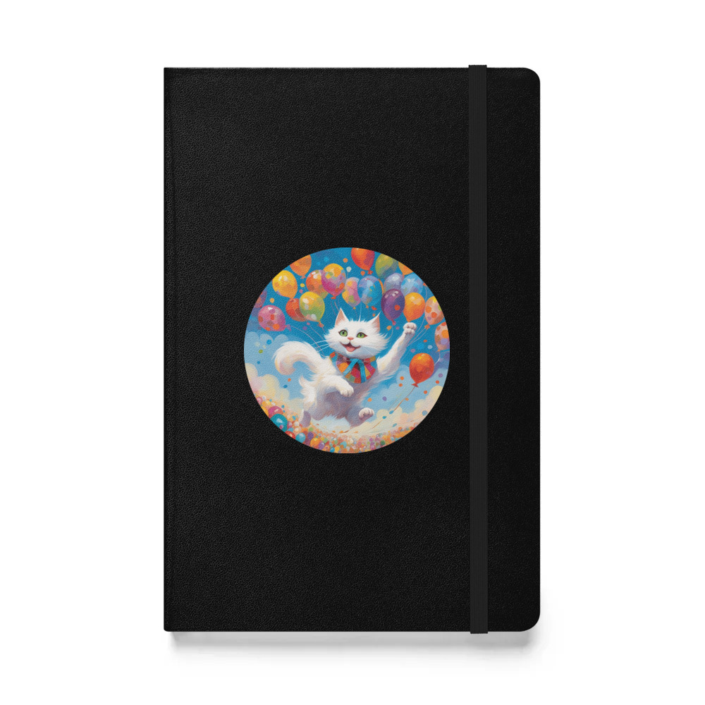 PugMug Custom White Companion Cat Hardcover Bound Notebook