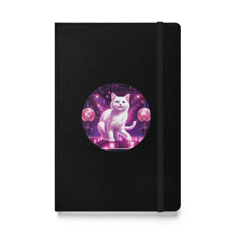 PugMug Custom White Companion Cat Hardcover Bound Notebook