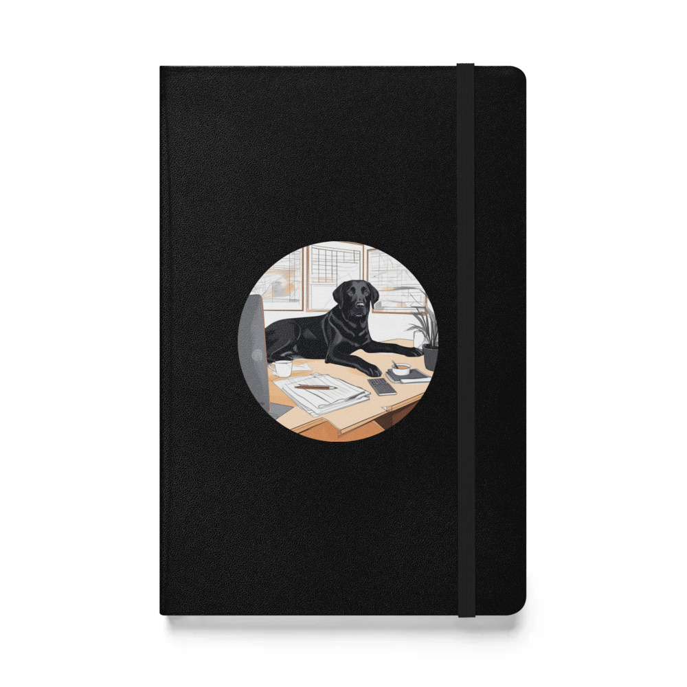 PugMug Custom Black Labrador Retriever Hardcover Bound Notebook