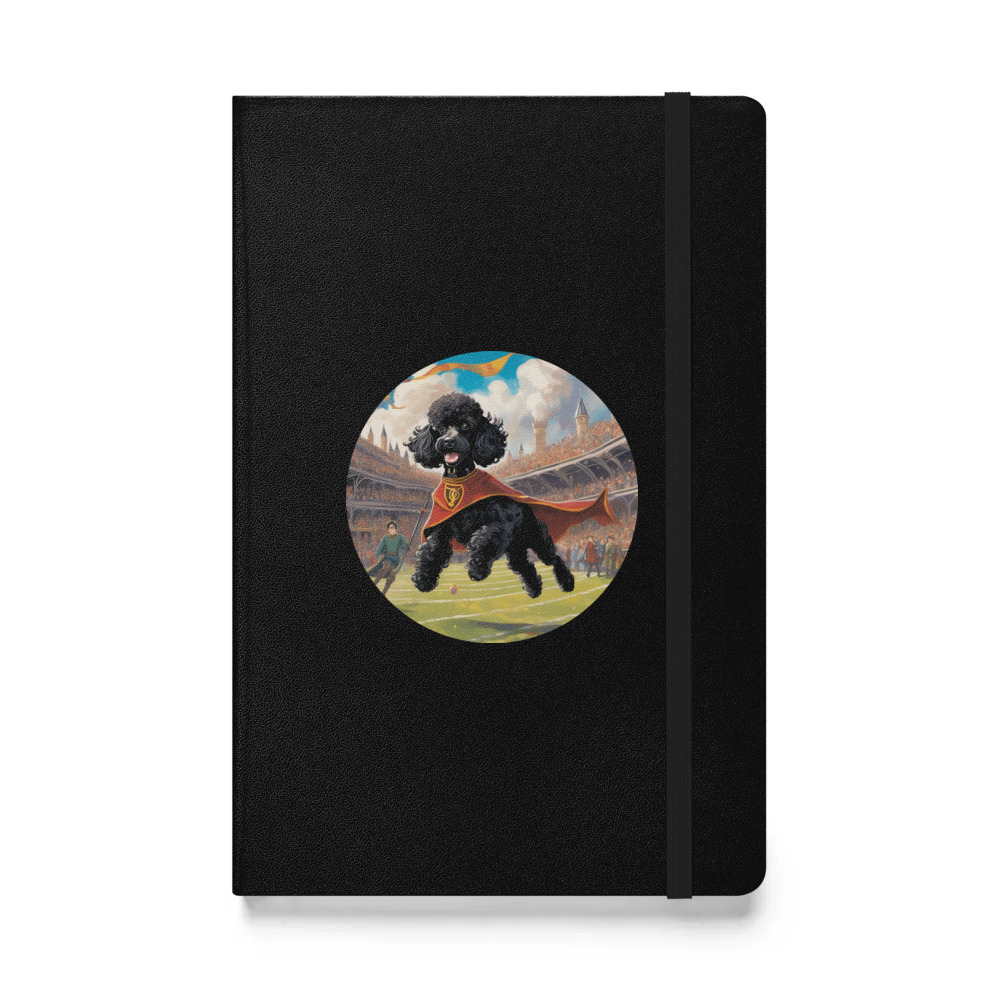 PugMug Custom Black Poodle Hardcover Bound Notebook