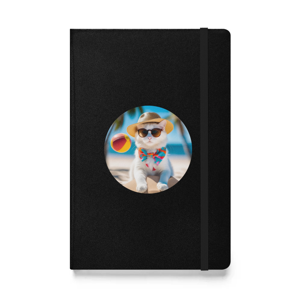 PugMug Custom White Companion Cat Hardcover Bound Notebook