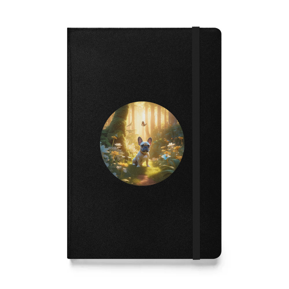 PugMug Custom Tan French Bulldog Hardcover Bound Notebook