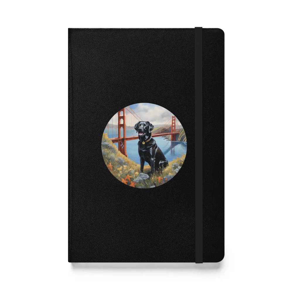 PugMug Custom Black Labrador Retriever Hardcover Bound Notebook