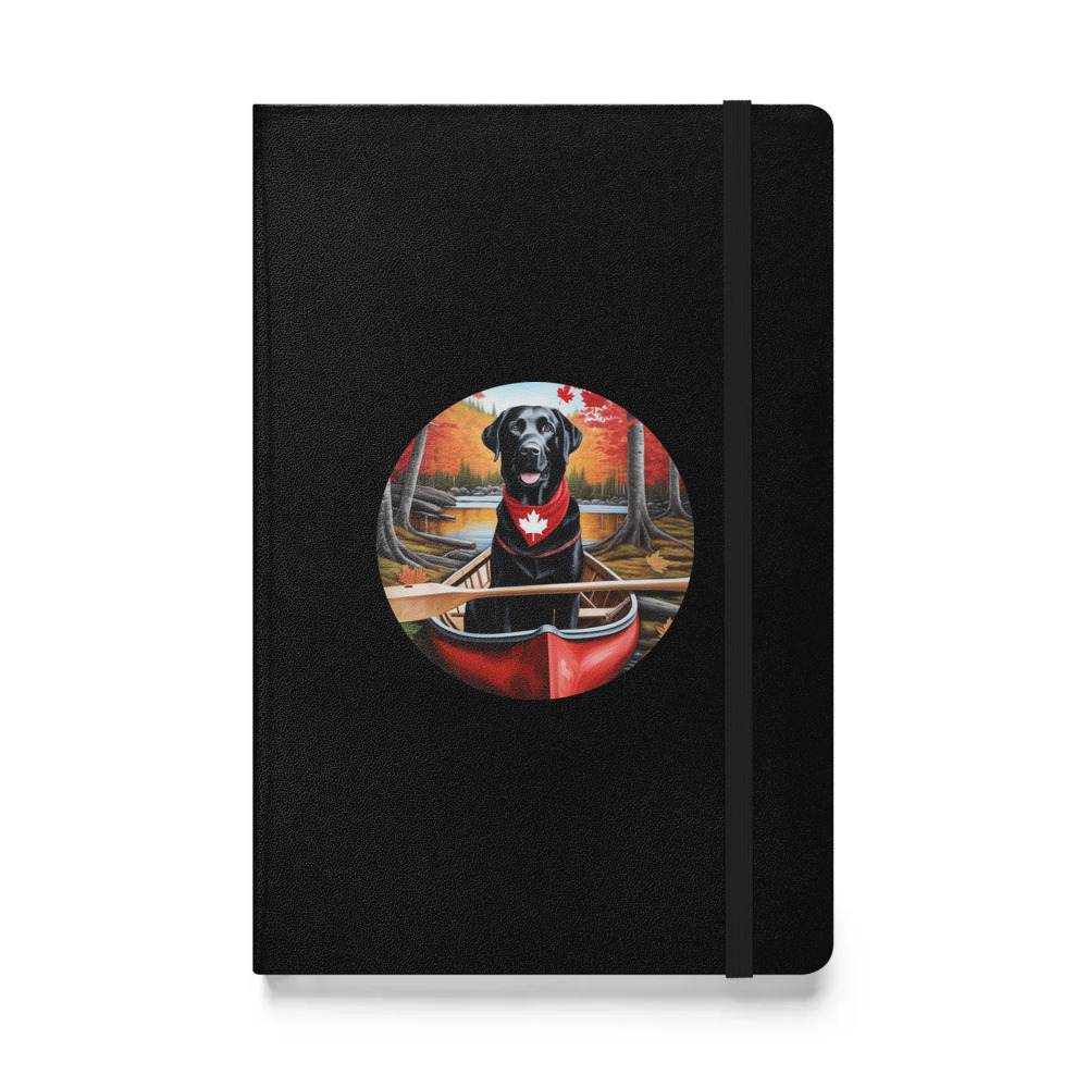 PugMug Custom Black Labrador Retriever Hardcover Bound Notebook