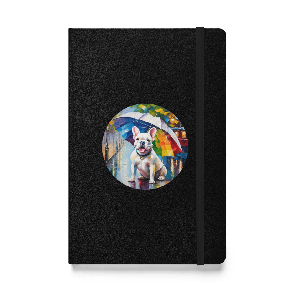 PugMug Custom White French Bulldog Hardcover Bound Notebook