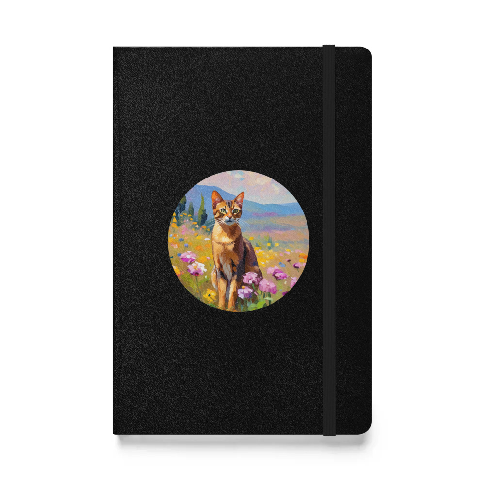 PugMug Custom Tabby Abyssinian Cat Hardcover Bound Notebook