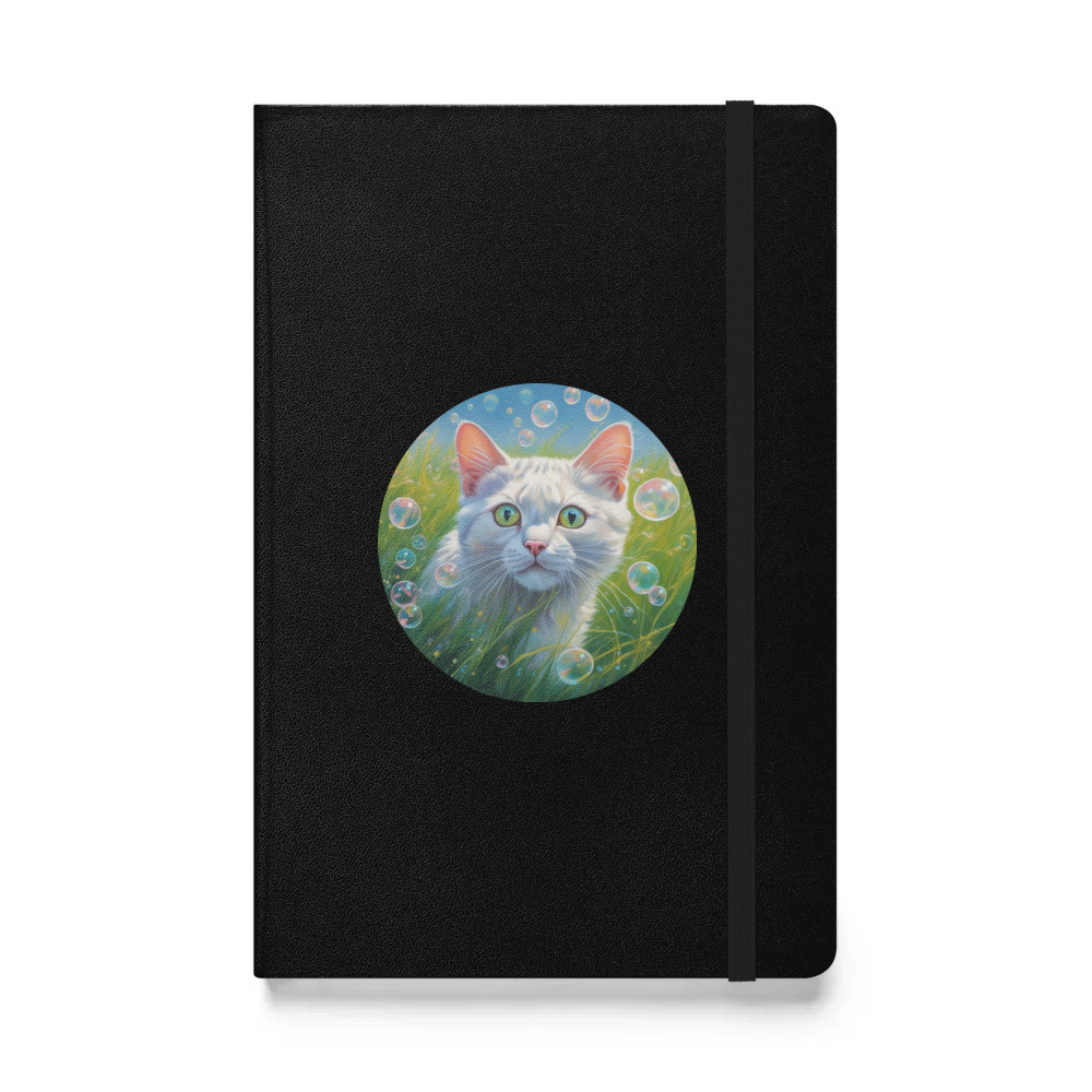 PugMug Custom White Exotic Cat Hardcover Bound Notebook