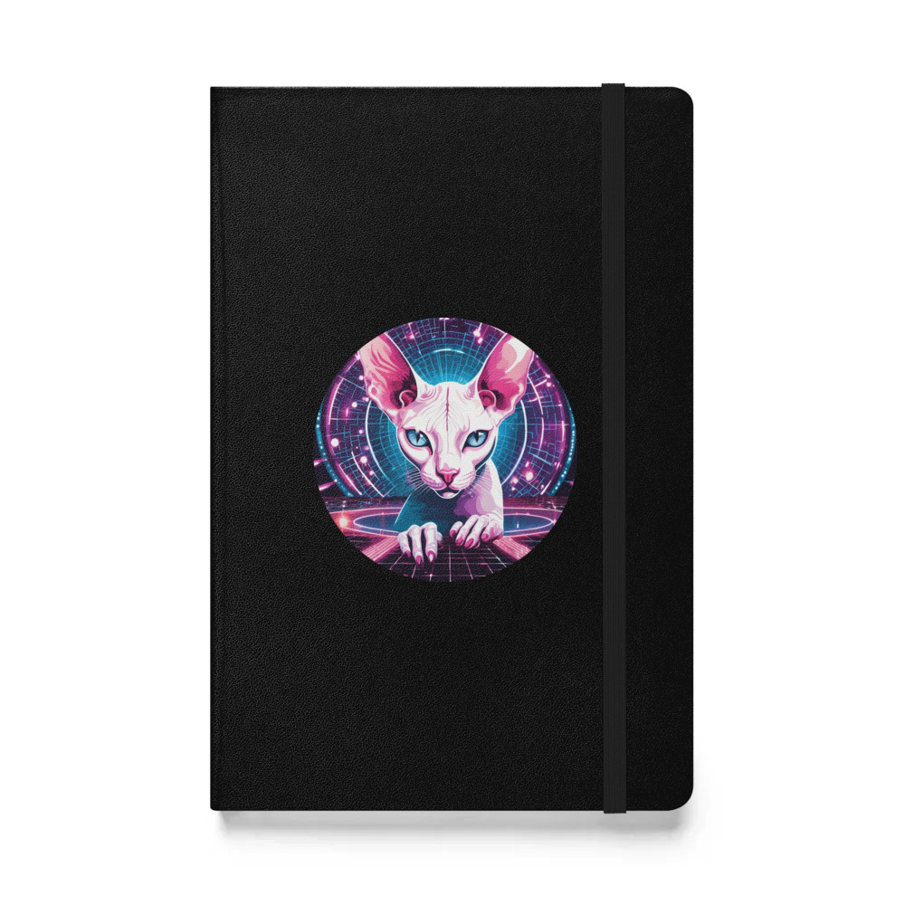 PugMug Custom White Sphynx Cat Hardcover Bound Notebook