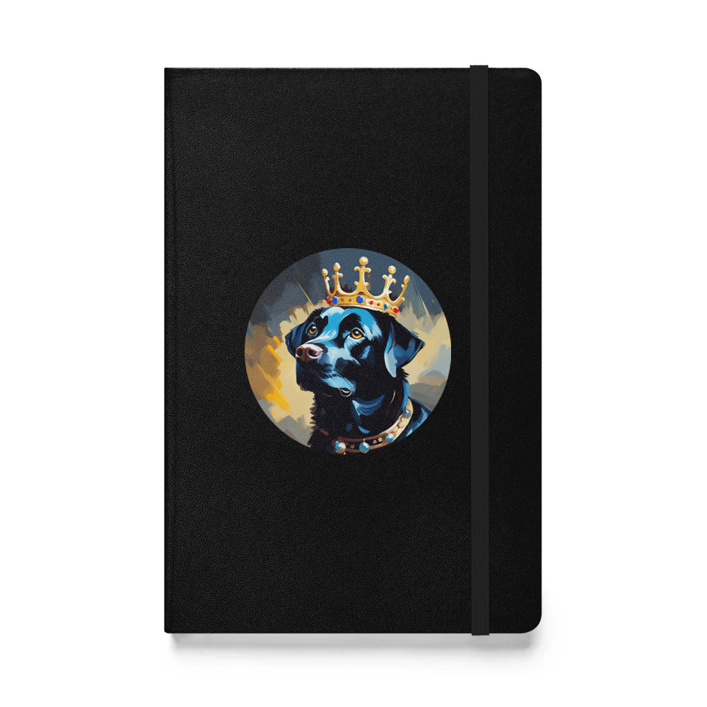 PugMug Custom Black Labrador Retriever Hardcover Bound Notebook