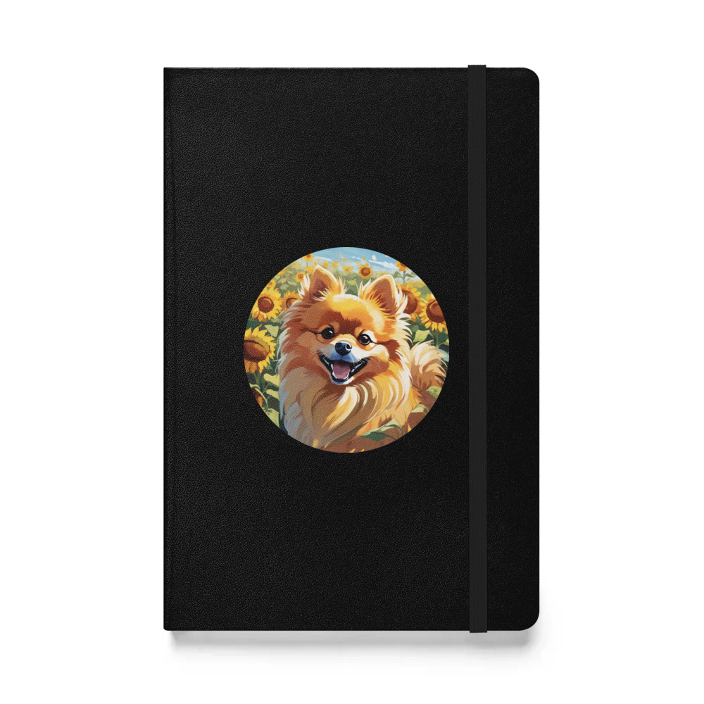 PugMug Custom Tan Pomeranian Hardcover Bound Notebook