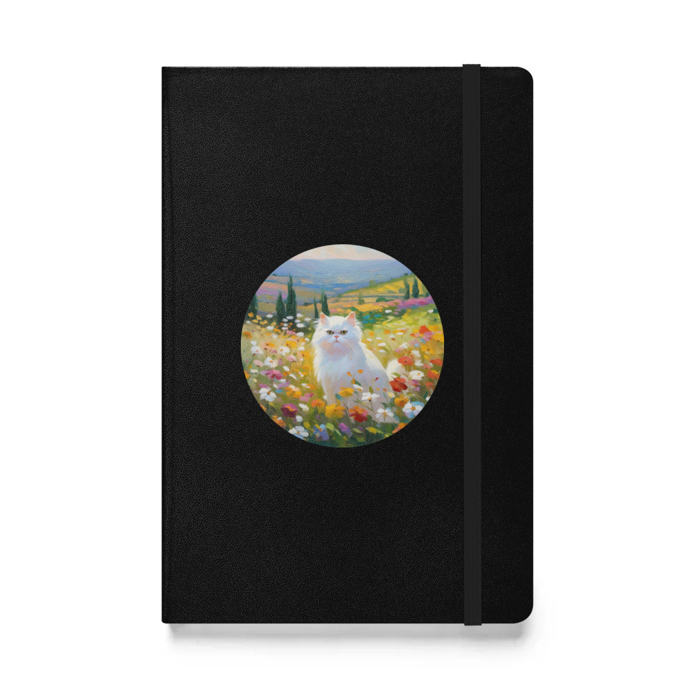 PugMug Custom White Persian Cat Hardcover Bound Notebook