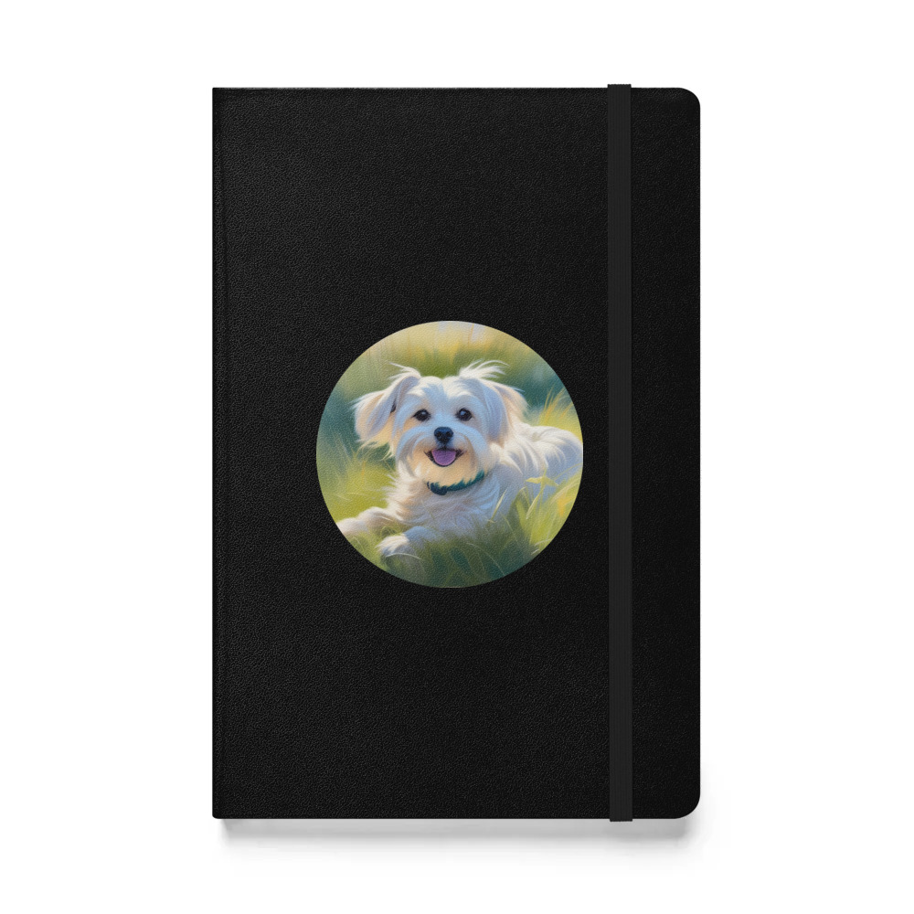 PugMug Custom Maltese Dog Hardcover Bound Notebook