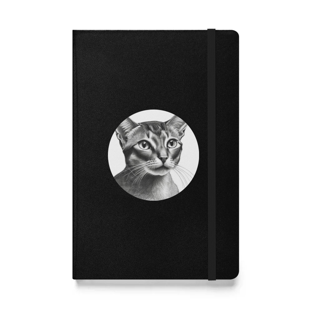 PugMug Custom Tabby Abyssinian Cat Hardcover Bound Notebook