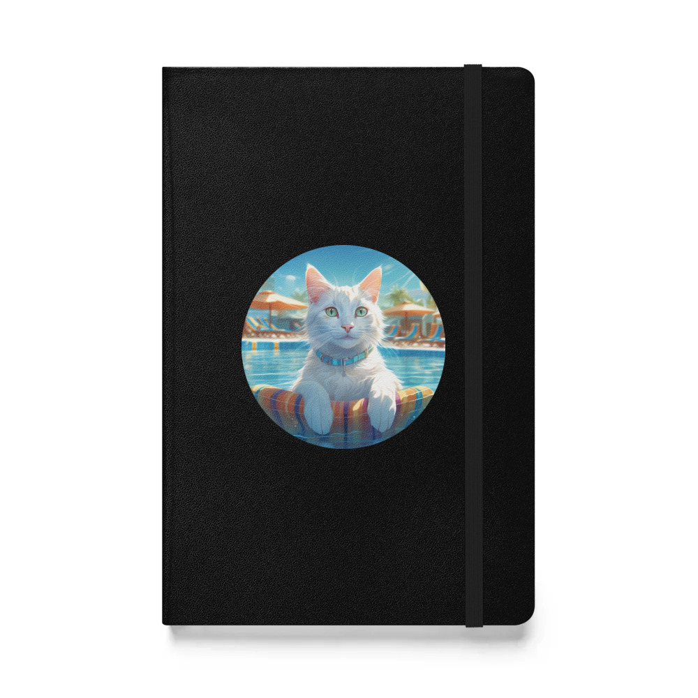 PugMug Custom White Companion Cat Hardcover Bound Notebook