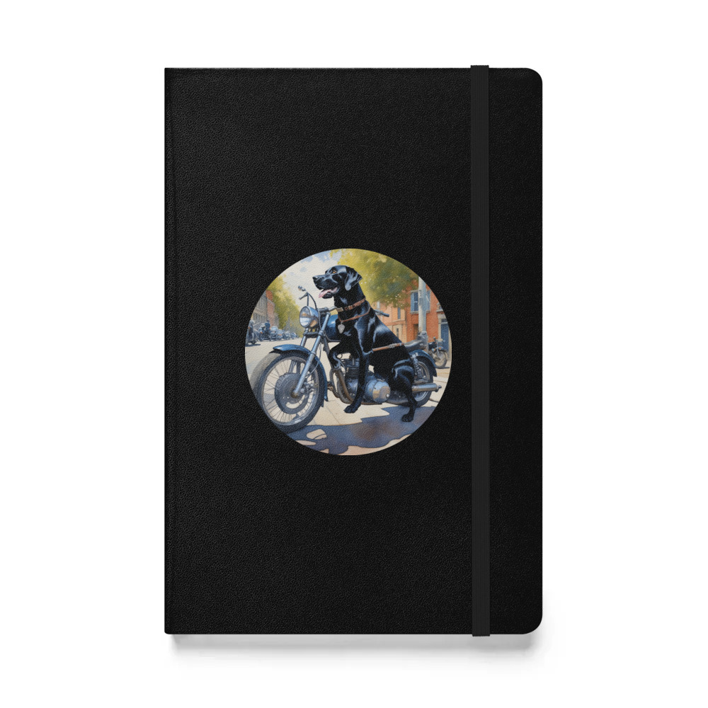 PugMug Custom Black Labrador Retriever Hardcover Bound Notebook