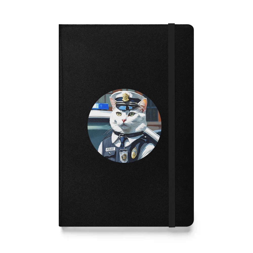 PugMug Custom White Companion Cat Hardcover Bound Notebook