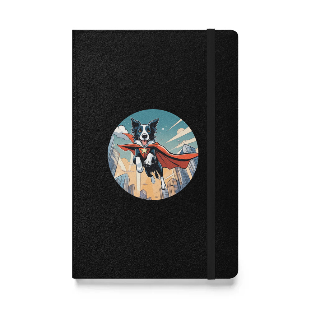PugMug Custom Border Collie Hardcover Bound Notebook