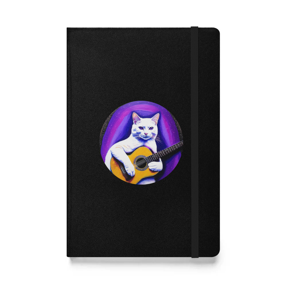 PugMug Custom White Companion Cat Hardcover Bound Notebook