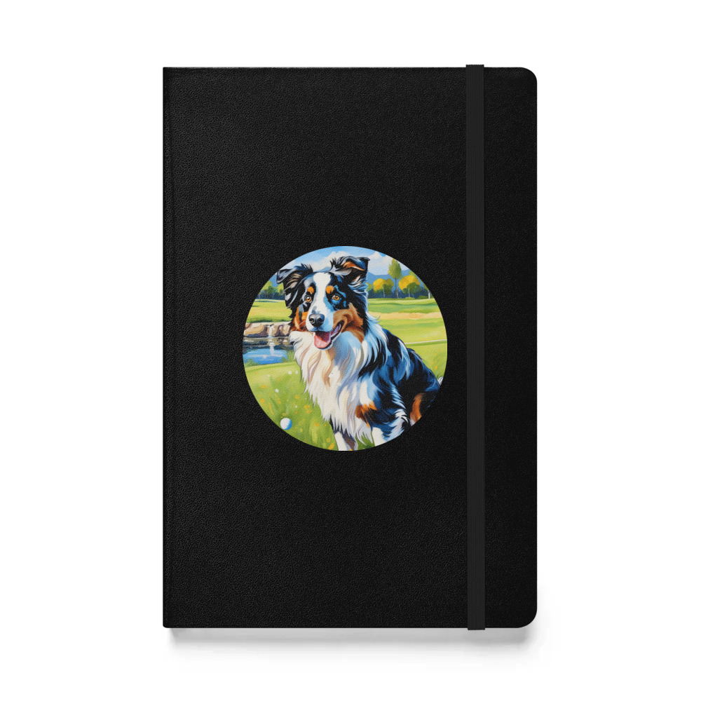 PugMug Custom Australian Shepherd Dog Hardcover Bound Notebook