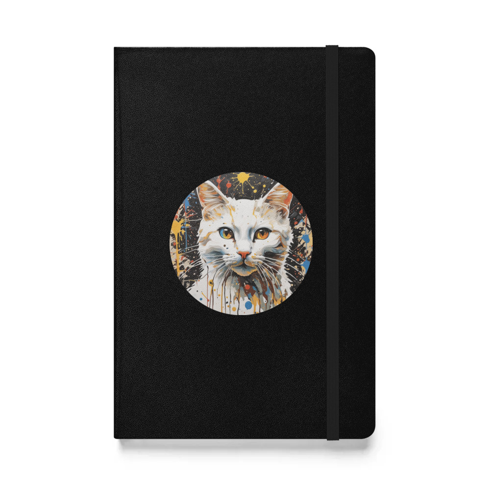 PugMug Custom White Companion Cat Hardcover Bound Notebook