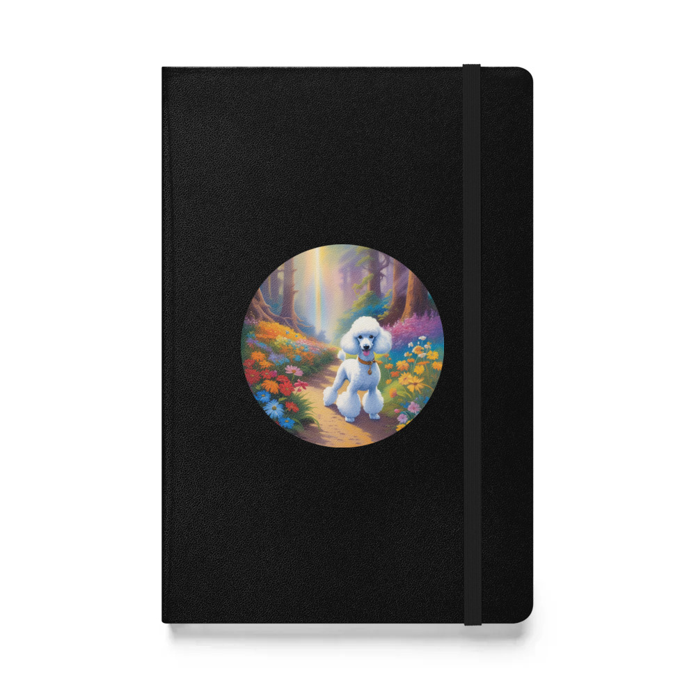 PugMug Custom White Poodle Hardcover Bound Notebook