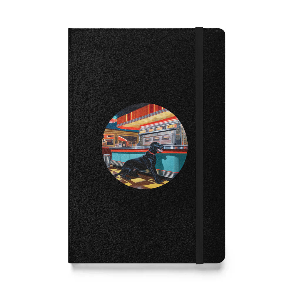 PugMug Custom Black Labrador Retriever Hardcover Bound Notebook