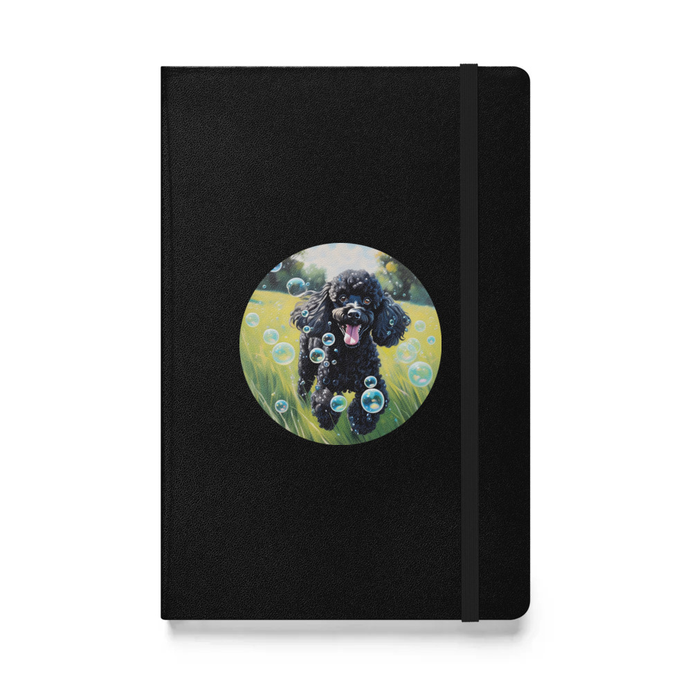 PugMug Custom Black Poodle Hardcover Bound Notebook
