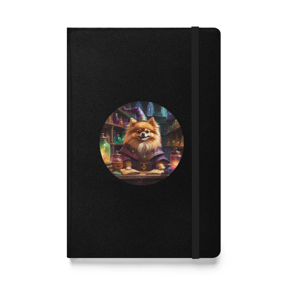 PugMug Custom Tan Pomeranian Hardcover Bound Notebook