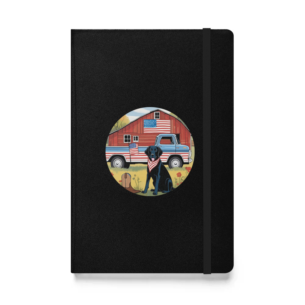 PugMug Custom Black Labrador Retriever Hardcover Bound Notebook
