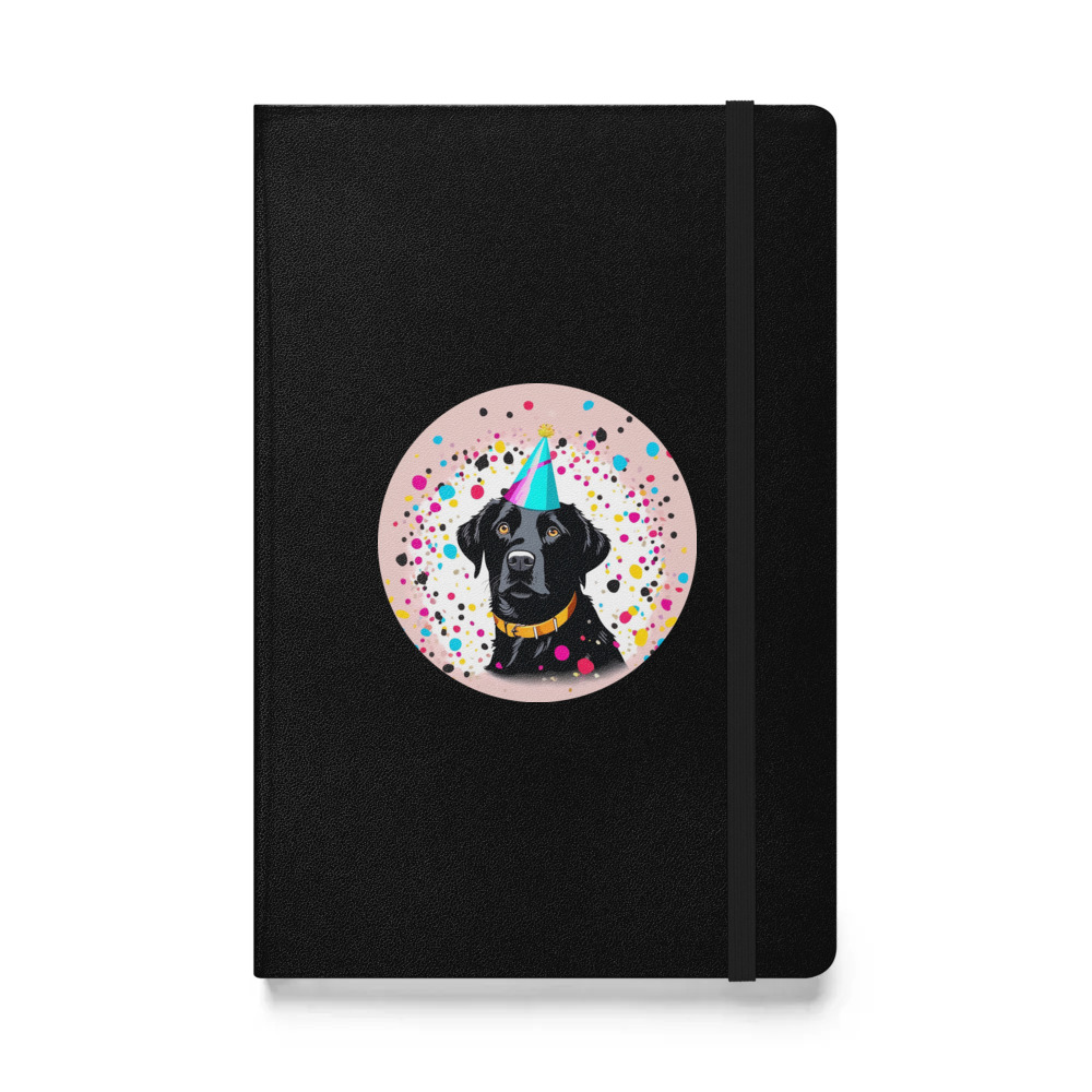 PugMug Custom Black Labrador Retriever Hardcover Bound Notebook